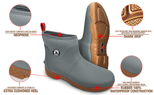 Rugged Shark Ankle Boot - Grey - Size 10 (RMS3442ARS-GRYGRY-10)