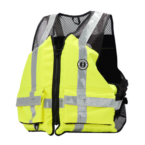 Mustang Industrial Mesh Vest - Hi-Vis Fluorescent Yellow Green - Small\/Medium