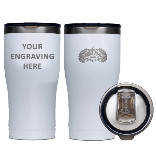 Toadfish Custom Engraved Non-Tipping 20oz Tumbler - White *Minimum Order Quantity of 25