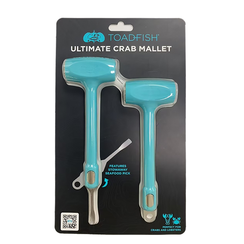 Introducing a groundbreaking solution for seafood enthusiasts: our dual-function crab mallet. This versatile tool seamlessly integrates a robust hammer with a cleverly designed seafood pick. Use the hammer to crack open sizable claws, then simply press a button to reveal the pick, making it effortless to extract every last morsel of meat from those tricky nooks and crannies.