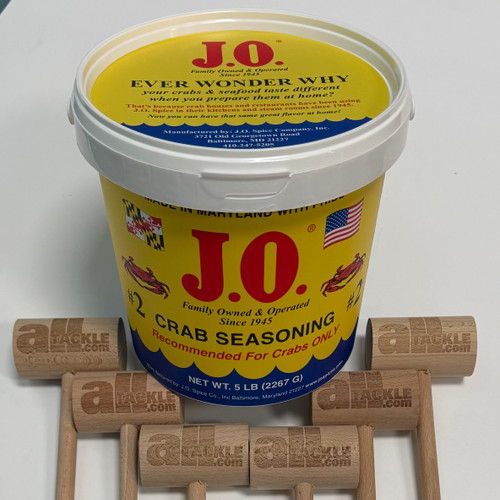 J.O. Spice No. 2 "Crab House Spice" 5LB Bucket w/ 6 Alltackle Mallets (014477002054-6)