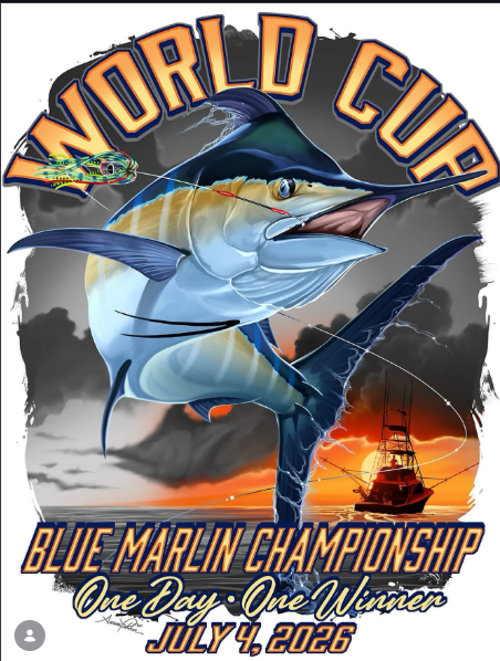 Black Bart T-Shirt 2026 Blue Marlin World Cup - Small