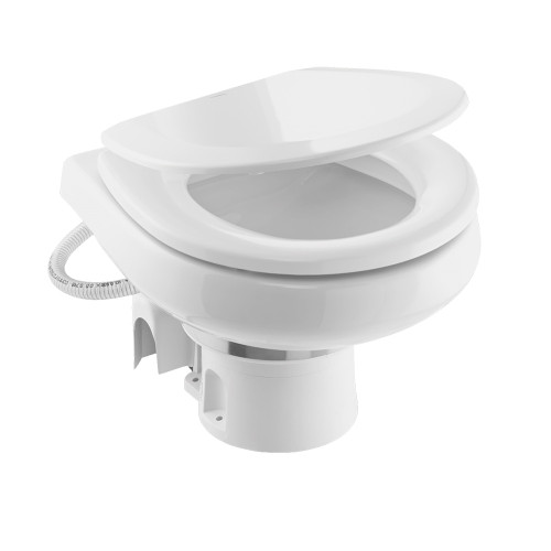 Dometic MasterFlush 7260 White Electric Macerating Toilet w\/Orbit Base - Raw Water - 12V