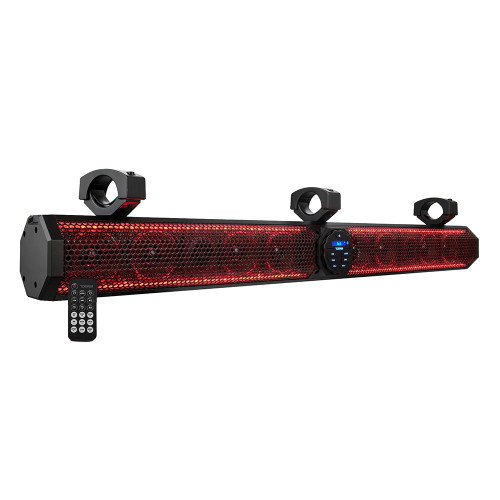 DS18 37" Marine Amplified Sound Bar w\/Bluetooth 1200W w\/10 Speaker System  RGB LED