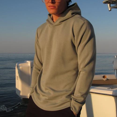 Marlin Hook Tracks LS Hoodie - Sage