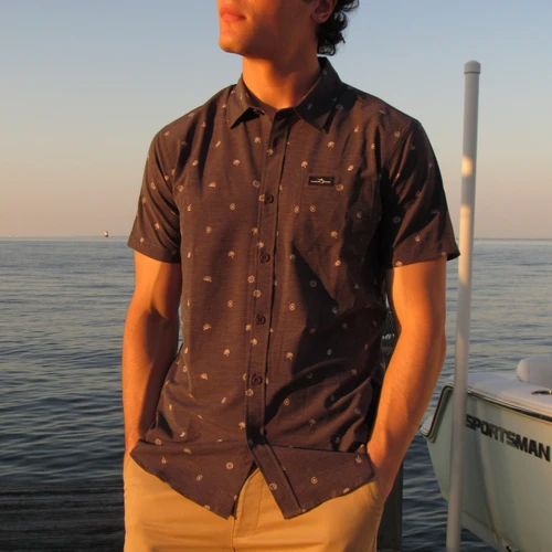 Marlin Hook Sims Button Down Shirt - Black