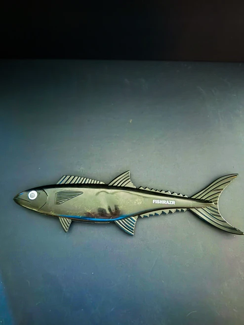 Fish Razr Super Split Tailz – 14" Mackerel Teaser - Black