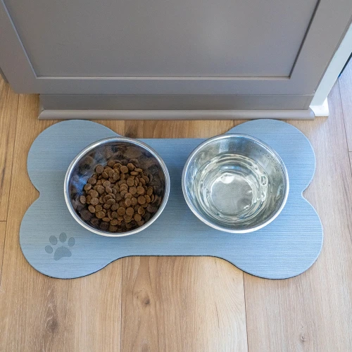 SeaDek Dog Bowl Mat - Cappuccino\/Black - Large - 16.5" x 29.5"