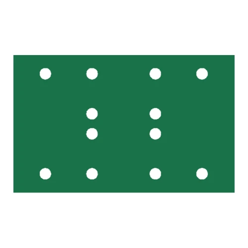RUPES PROCUT Film Abrasive Sheet 80mm x130mm (3.15" x 5.1") - 12 Holes - P120 Grit *Box of 100pcs