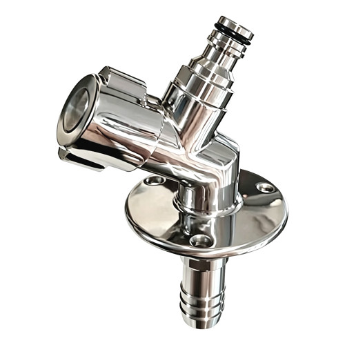 Flushmaster Quarter Turn Quick Connect Water Spigot - 45-Degree