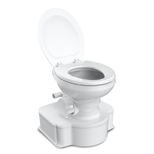 Dometic White M65 Marine Gravity Toilet - Elongated Seat Size w\/Foot Pedal