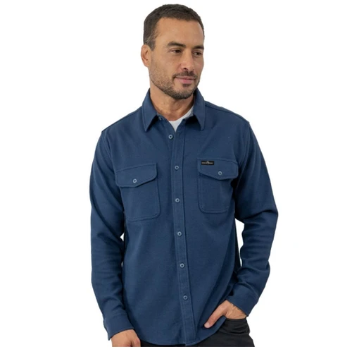 Marlin Hook Banks Button Up Shirt - Navy