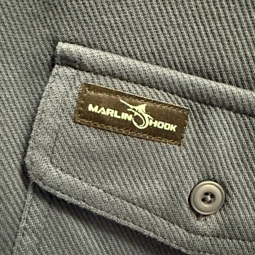 Marlin Hook Banks Button Up Shirt - Navy