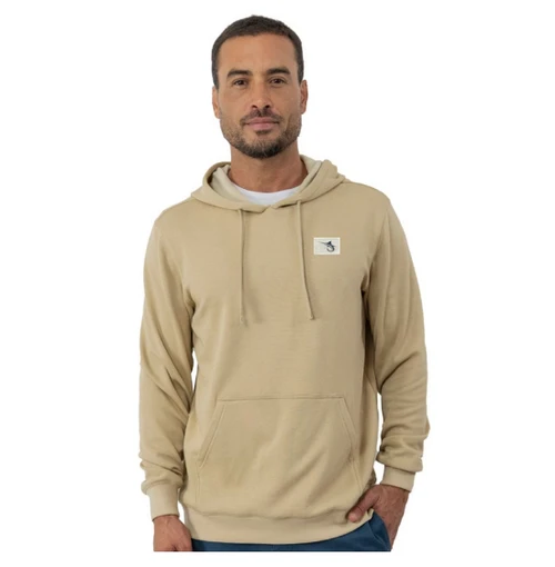Marlin Hook Crest Medium Weight Hoodie - Khaki