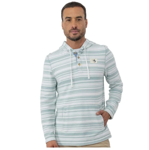 Marlin Hook Ramblin 1/4 Button Hoodie - Mint