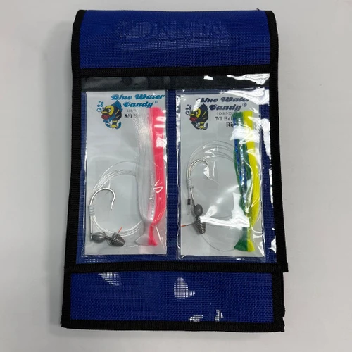 Bluewater Candy Ten Pocket Mesh Lure Bag - Pre-Loaded w/ 18 Offshore Rigs