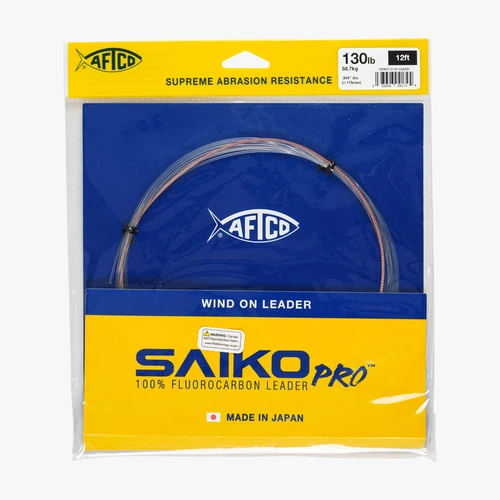 Aftco SAIKO Pro Fluorocarbon Wind-On Leader - 12ft - 100lb