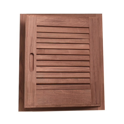 Whitecap Teak Louvered Door & Frame - Right Hand - 15" x 15"
