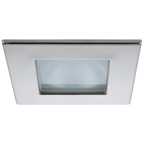 Quick Marina XP Downlight LED - 4W, IP66, Screw Mounted - Square Stainless Bezel, Round Daylight Light