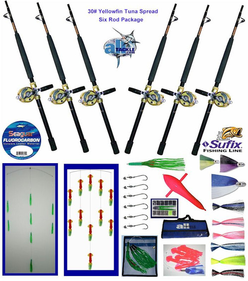 Alltackle Yellowfin Tuna 30# Trolling Package w/ Rods/Reels