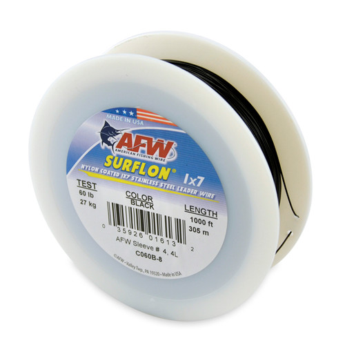 American Fishing Wire Surflon 1000ft Black Test: 60