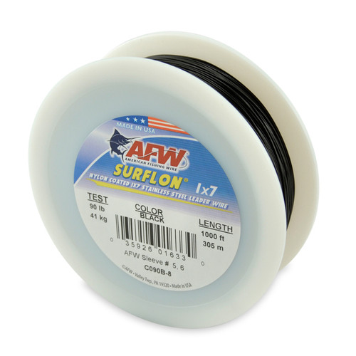 American Fishing Wire Surflon 1000ft Black Test:90 C090B-8