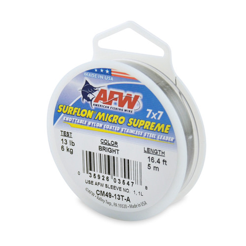 American Fishing Wire Surflon Micro Supreme 5 Meters Bright Test: 13