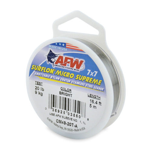 American Fishing Wire Surflon Micro Supreme 5 Meters Bright Test: 20