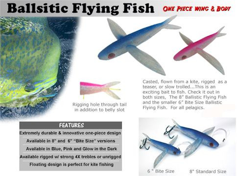 Frenzy Bite Size Ballistic Flying Fish Lure - Blue Glitter