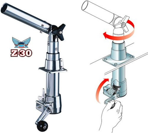 Rupp Marine Z-30 Top Guns - 18 ft Silver Telescoping Poles and Rigging Kit