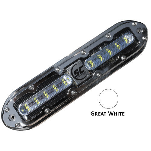 Shadow-Caster SCM-10 LED Underwater Light w\/20' Cable - 316 SS Housing - Great White
