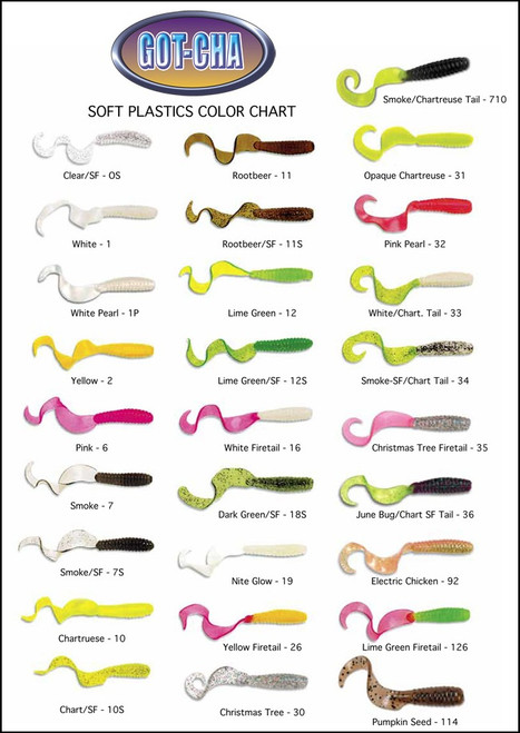 Got-Cha Curltail Grub 6" 20 pack Opaque Chartreuse