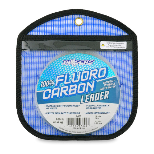 Hi Seas Fluorocarbon Leader 25 yd Coil Test:100 (CFC-C25-100)