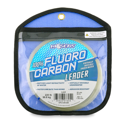 Hi Seas Fluorocarbon Leader 25 yd Coil Test:220 (CFC-C25-220)
