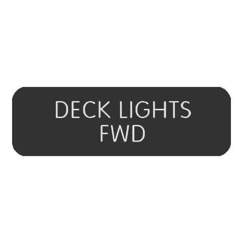 Blue SeaLarge Format Label - "Deck Lights FWD"