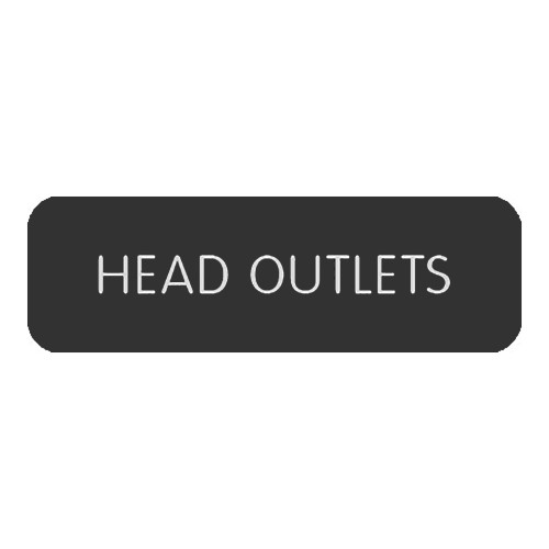 Blue SeaLarge Format Label - "Head Outlets"