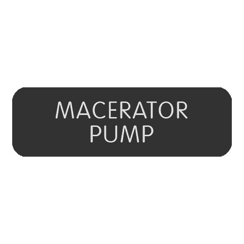 Blue SeaLarge Format Label - "Macerator Pump"
