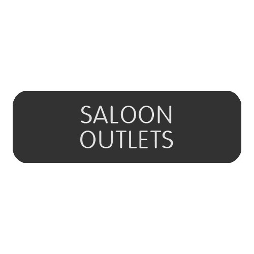 Bue SeaLarge Format Label - "Saloon Outlets"