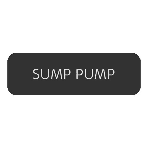 Blue SeaLarge Format Label - "Sump Pump"