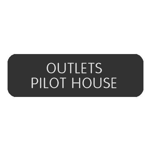 Blue SeaLarge Format Label - "Outlets Pilothouse"