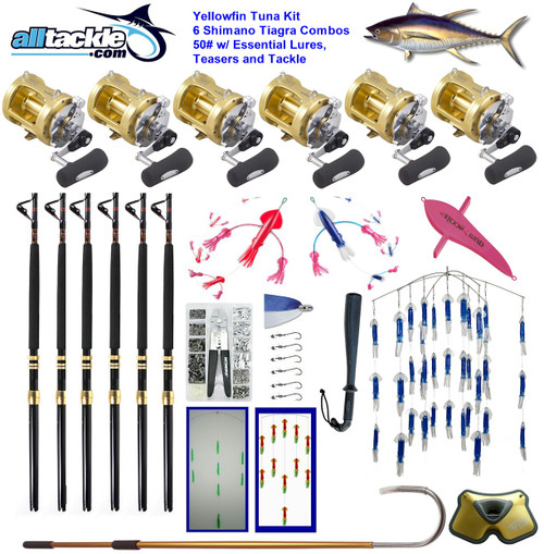 Alltackle Tuna Package - 6 x Shimano Tiagra 50 Combos w/ Essential Lures