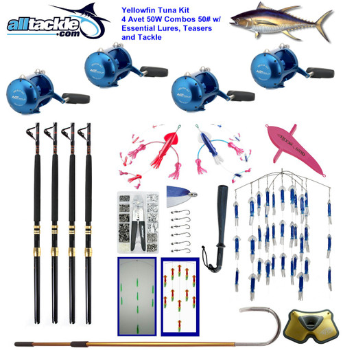 Alltackle Tuna Package - 4 x Avet 50W Combos w/ Essential Lures