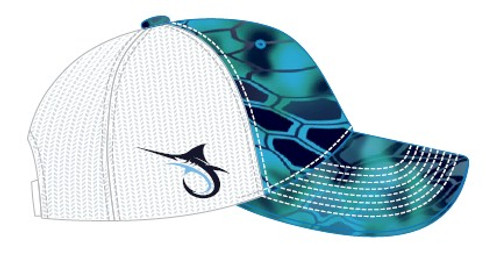 Fishing Trucker Hat  Kryptek Camo Blue Fishing Hat