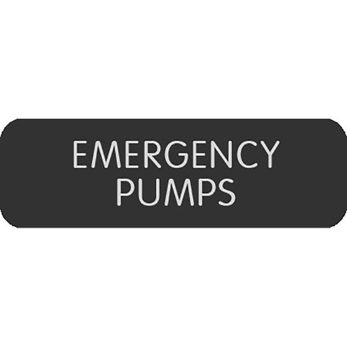 Blue Sea Large Format Label - "Emergency Pumps"