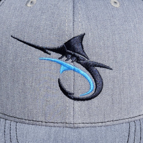 Alltackle Fishing Hat - Marlin Hook - Gray/Black 