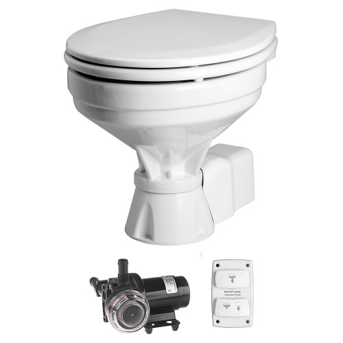 Johnson Pump Aqua T Toilet - Electric - Comfort - 12V w\/Solenoid