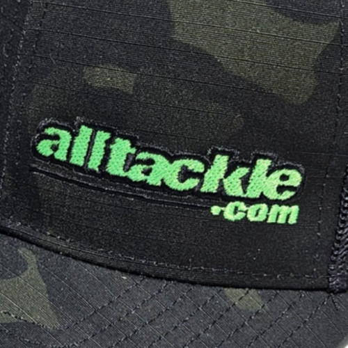 Alltackle Fishing Hat - Camo Side Hit - Black/Green 