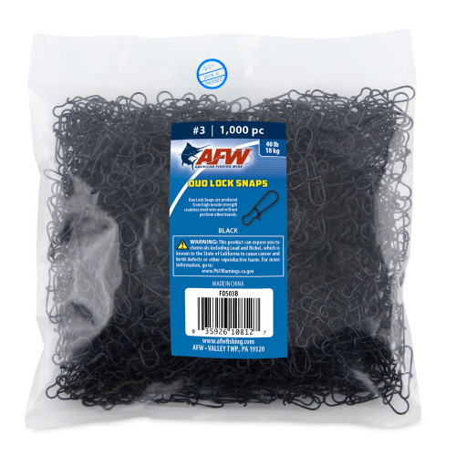 AFW Duo Lock Snaps - 1000 pack - Black