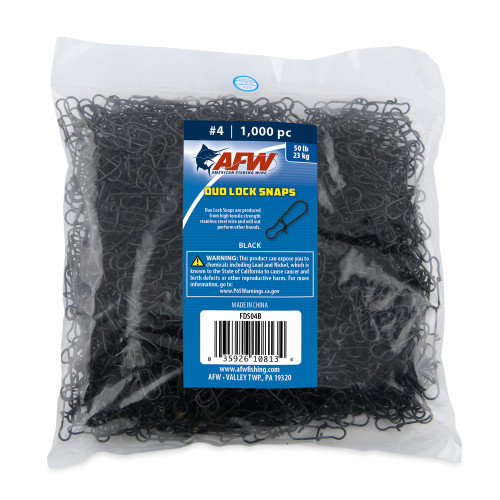 AFW Duo Lock Snaps - 1000 pack - Black