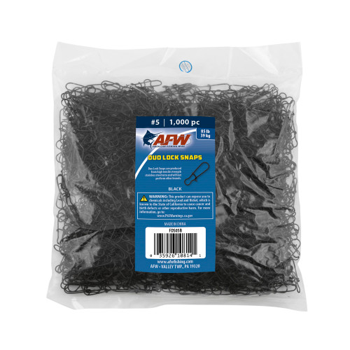 AFW Duo Lock Snaps - 1000 pack - Black